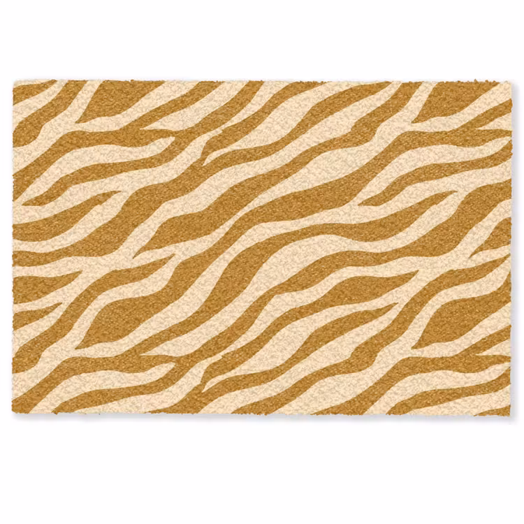 Patroon - Zebra - Bruin - Abstract Deurmat klein -zkaufland3d
