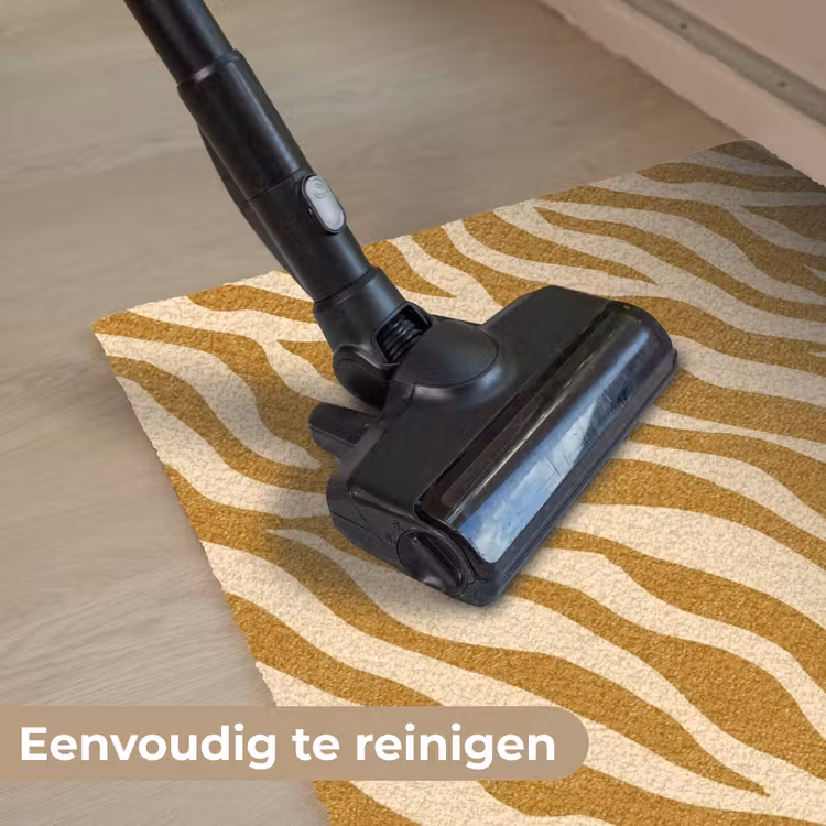 Patroon - Zebra - Bruin - Abstract Deurmat klein -reinigen_NL