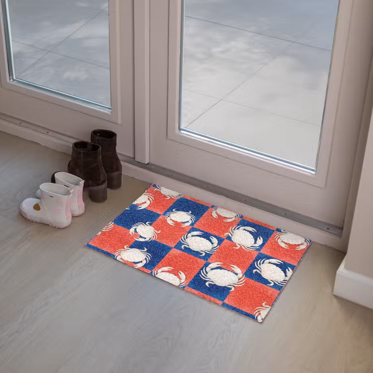 Patroon - Zeeleven - Rood - Blauw - Abstract Deurmat klein -sfeer3