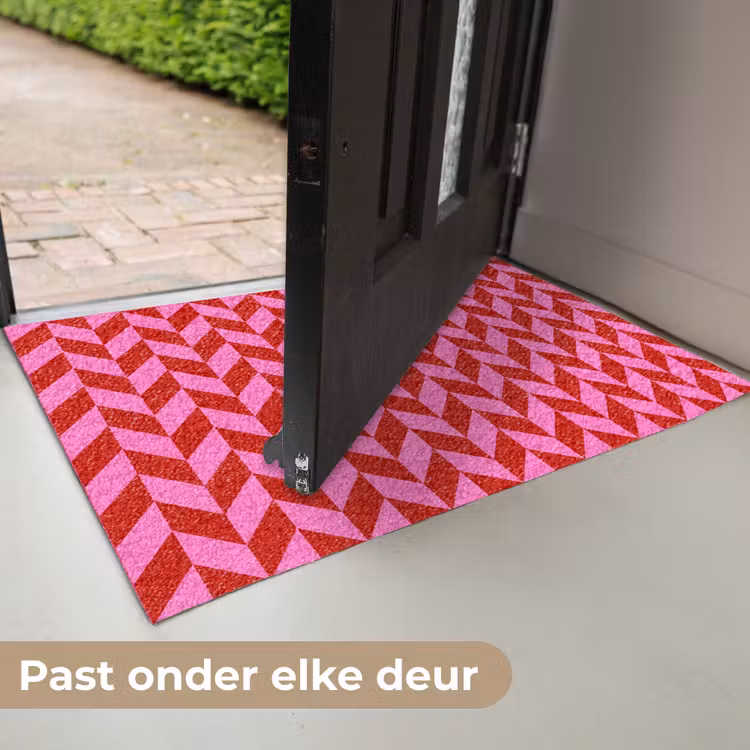 Patroon - Zigzag - Rood Deurmat klein -USP_NL