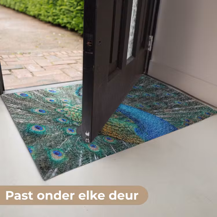 Pauw - Veren - Blauw Deurmat klein -USP_NL