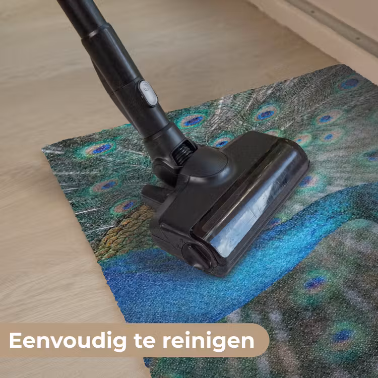 Pauw - Veren - Blauw Deurmat klein -reinigen_NL