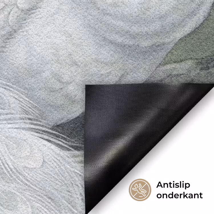 Pauwen - Wit - Natuur - Groen Deurmat klein -antislip_NL