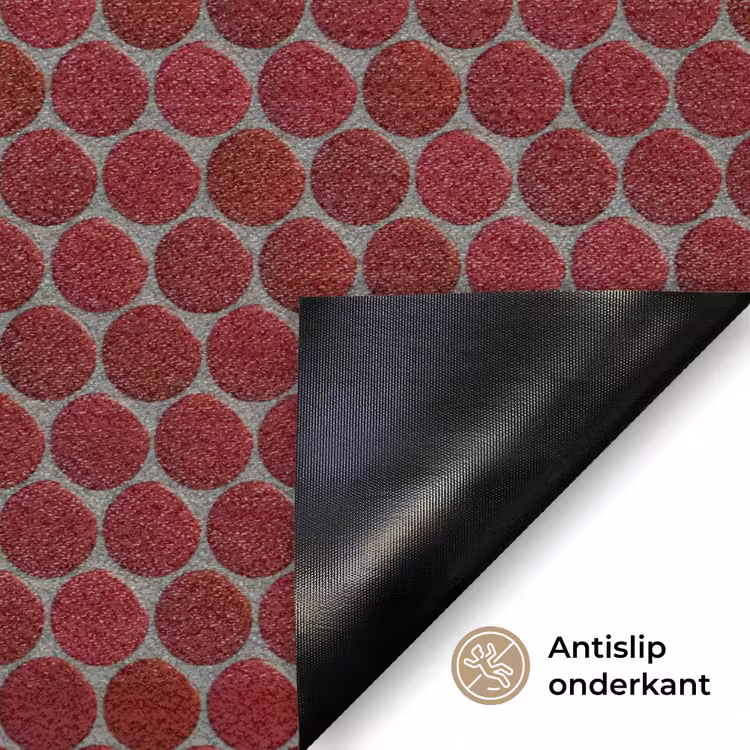 Penny - Mozaïek - Rond - Rood Deurmat klein 898 -antislip_NL