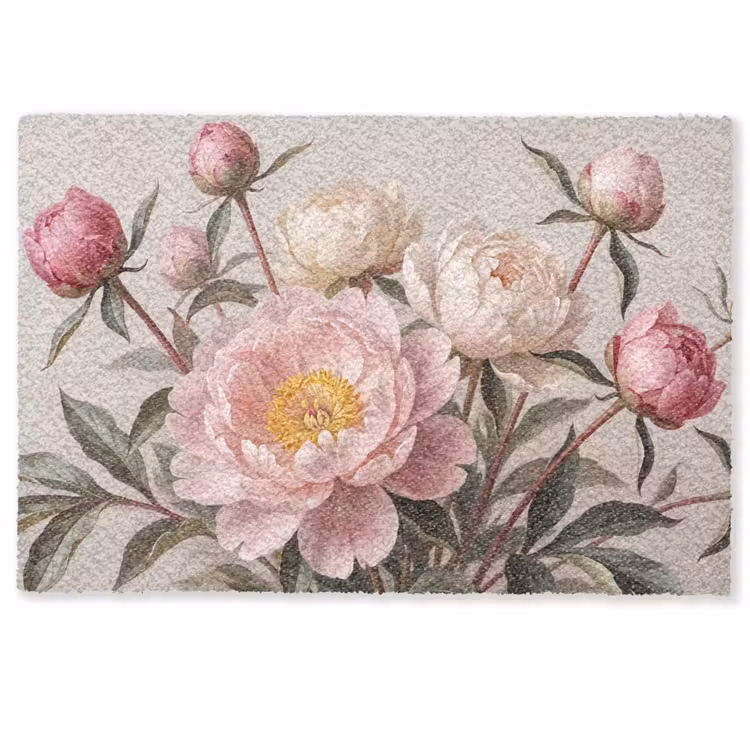 Pioenrozen - Boeket - Roze Deurmat klein -zkaufland3d