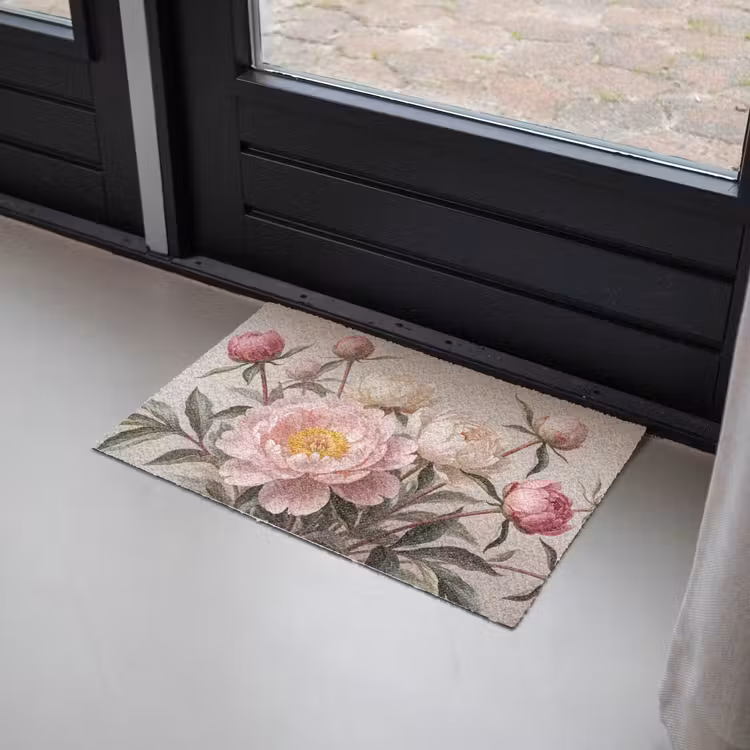 Pioenrozen - Boeket - Roze Deurmat klein -sfeer2