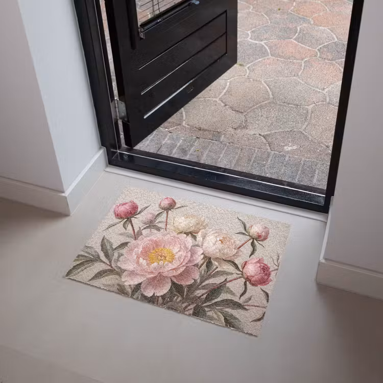 Pioenrozen - Boeket - Roze Deurmat klein -sfeer5