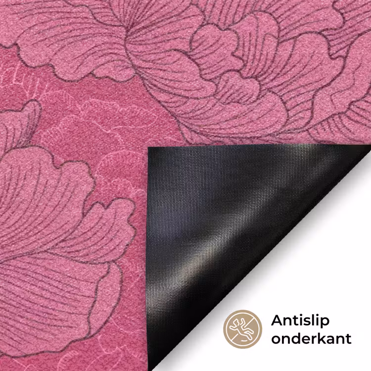 Pioenrozen - Energiek - Roze Deurmat klein 898 -antislip_NL