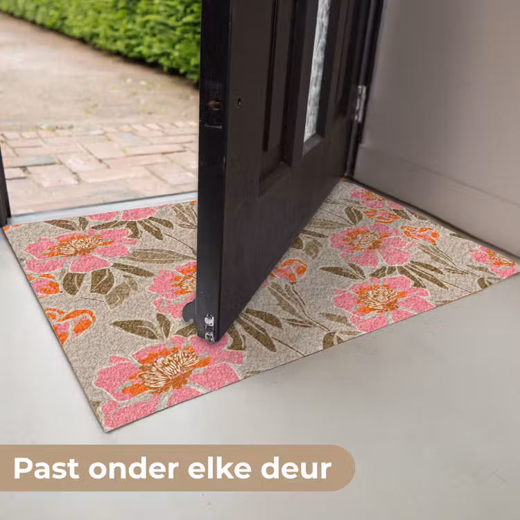 Pioenrozen - Patroon - Roze Deurmat klein 898 -USP_NL