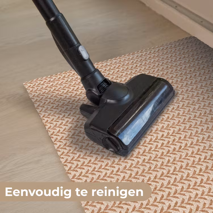 Plaid - Patroon - Bladvorm - Bruin Deurmat klein 898 -reinigen_NL