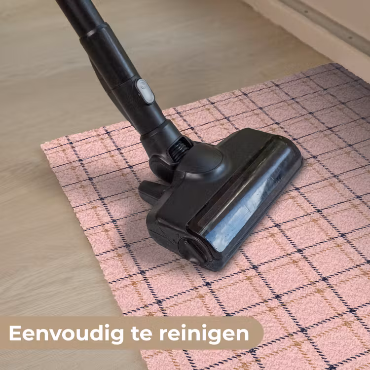 Plaid - Patroon - Gestreept - Roze Deurmat klein 898 -reinigen_NL