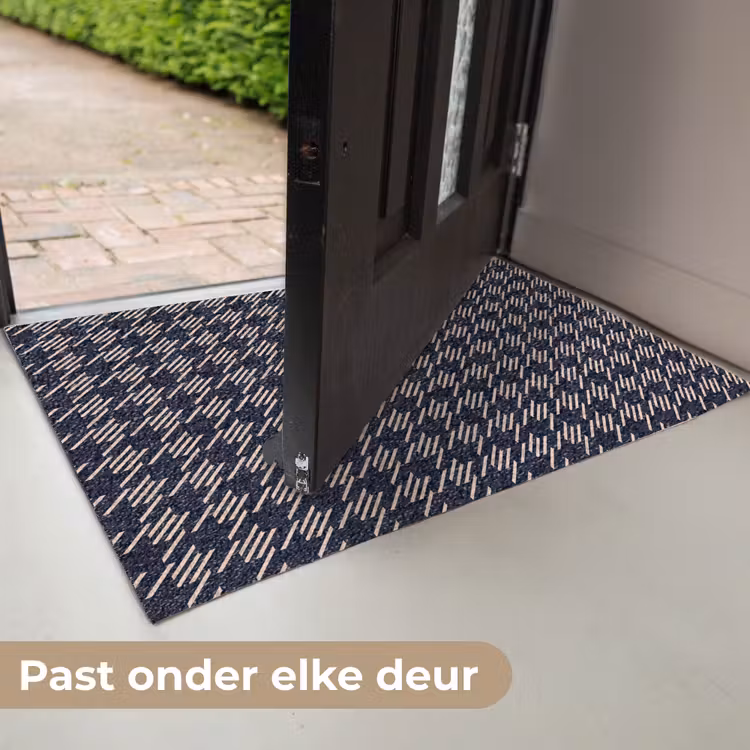 Plaid - Patroon - Ruit - Blauw Deurmat klein 898 -USP_NL