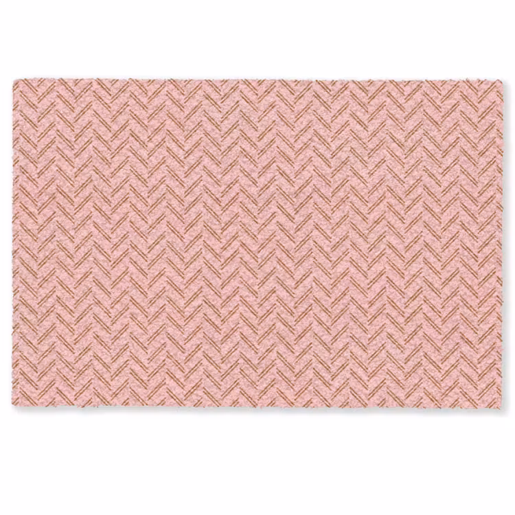 Plaid - Patroon - Visgraad - Roze Deurmat klein 898 -zkaufland3d