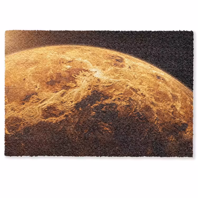 Deurmat - Planeet - Ruimte - Oranje - Planeet - Ruimte - Oranje Deurmat klein