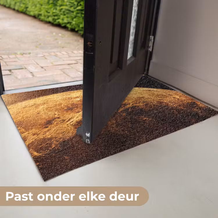 Deurmat - Planeet - Ruimte - Oranje - Planeet - Ruimte - Oranje Deurmat klein