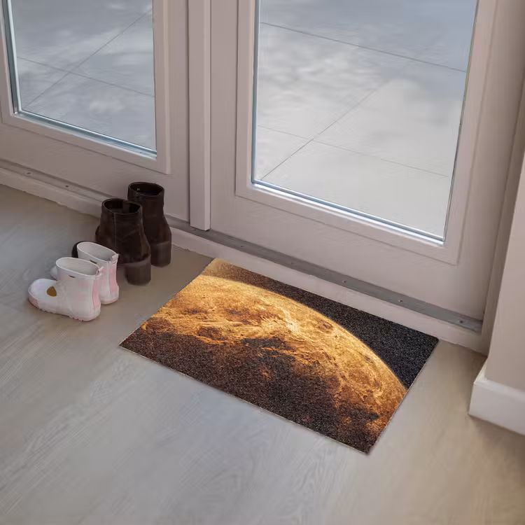 Deurmat - Planeet - Ruimte - Oranje - Planeet - Ruimte - Oranje Deurmat klein