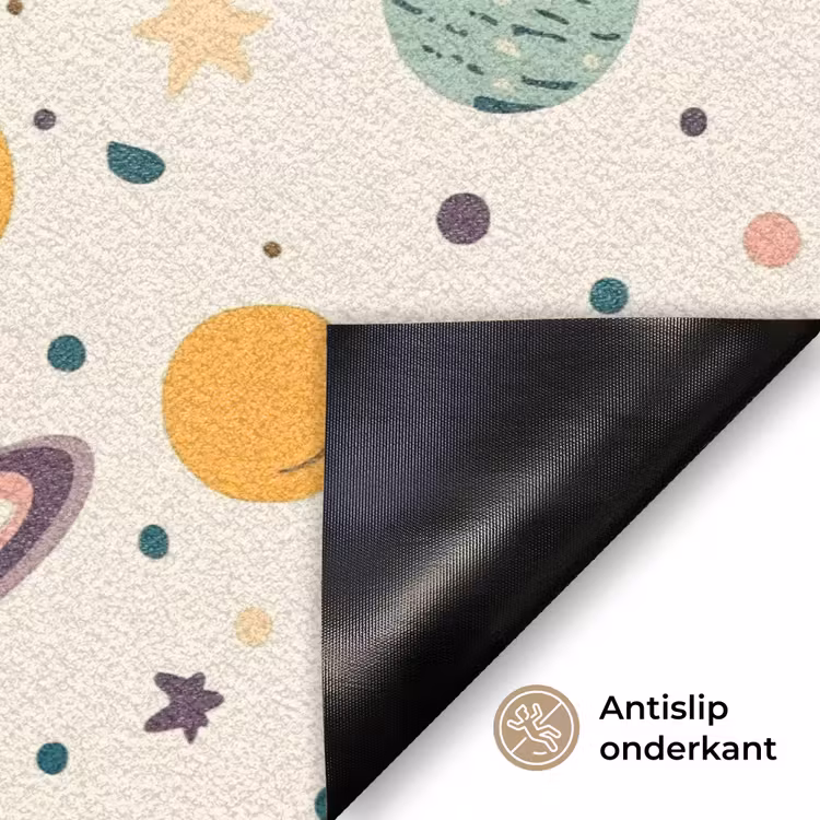 Planeten - Retro - Kleurrijk Deurmat klein 898 -antislip_NL