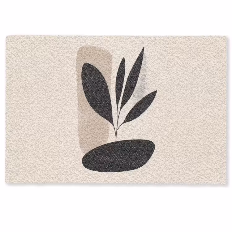Plant - Beige - Japandi Deurmat klein -zkaufland3d