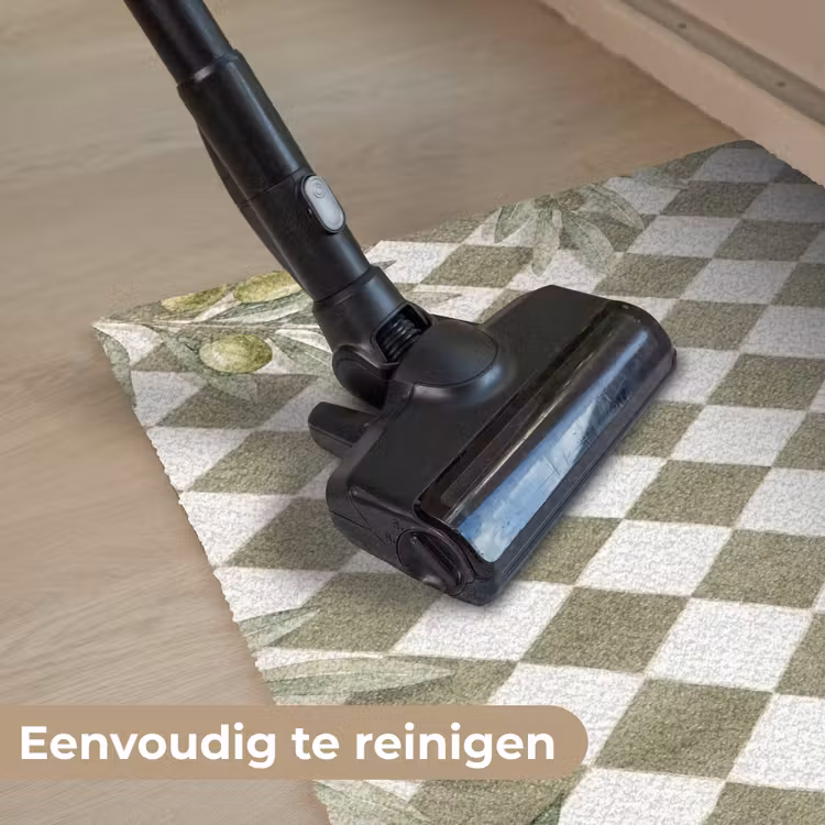 Plant - Olijftakken - Waterverf - Mediterraan - Groen Deurmat klein -reinigen_NL