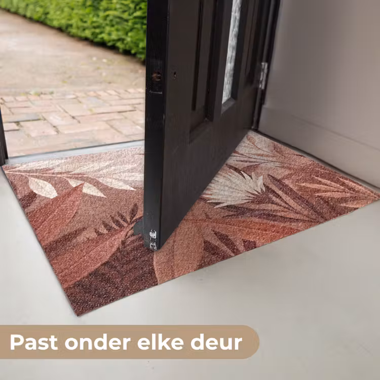 Planten - Bladeren - Botanisch - Modern - Bruin Deurmat klein -USP_NL