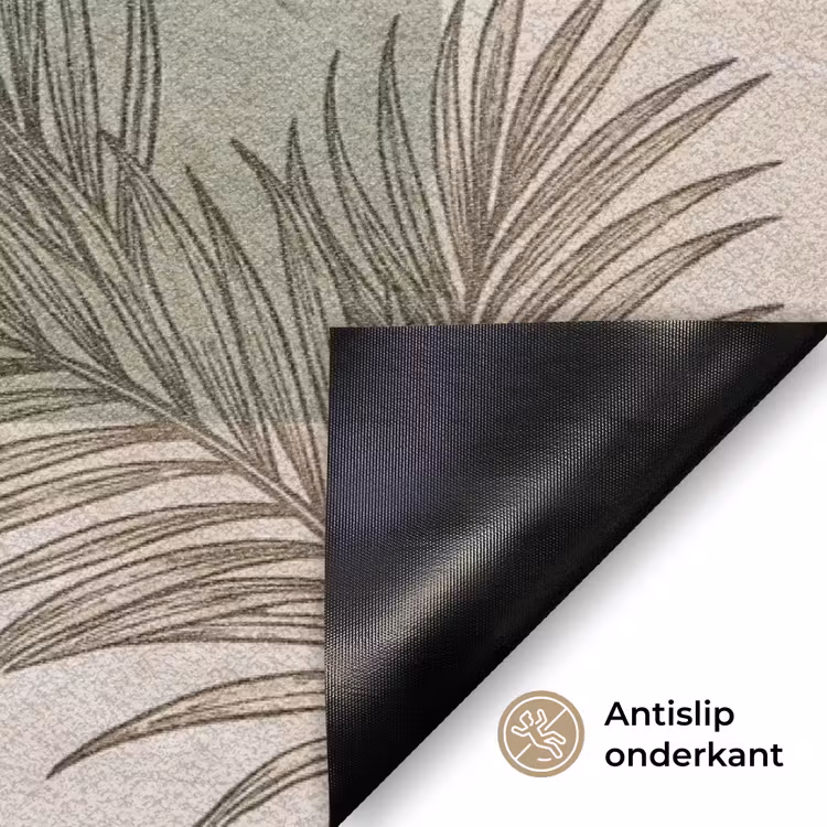 Planten - Bladeren - Marmer - Modern - Groen Deurmat klein -antislip_NL
