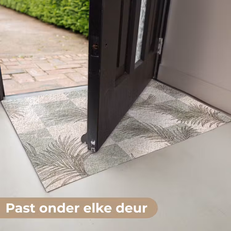 Planten - Bladeren - Marmer - Modern - Groen Deurmat klein -USP_NL