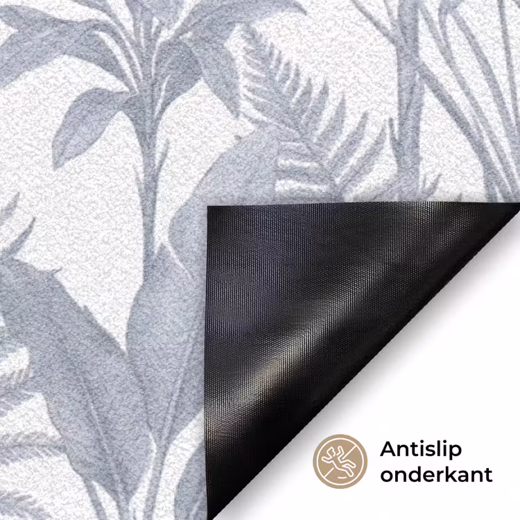 Planten - Bladeren - Natuur - Grijs Deurmat klein -antislip_NL