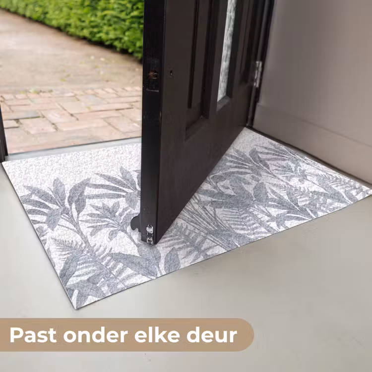 Planten - Bladeren - Natuur - Grijs Deurmat klein -USP_NL