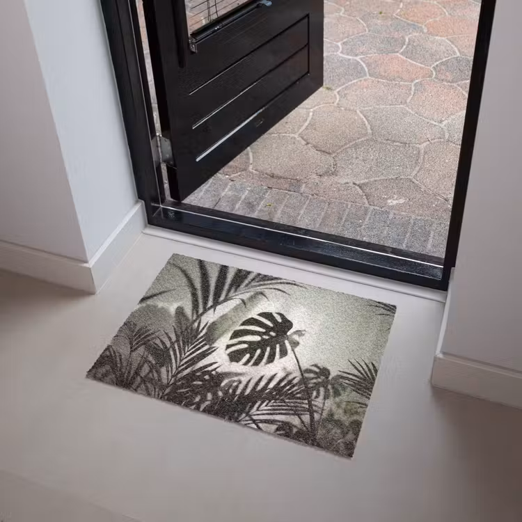 Planten - Bladeren - Natuur - Minimalistisch - Groen Deurmat klein -sfeer5