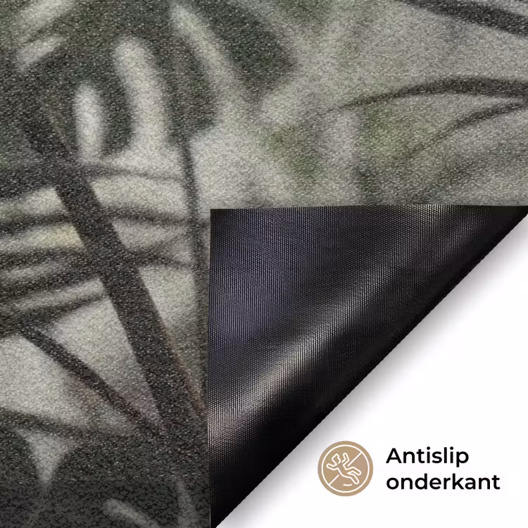 Planten - Bladeren - Natuur - Minimalistisch - Groen Deurmat klein -antislip_NL