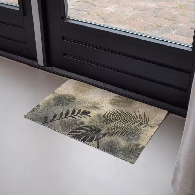 Planten - Bladeren - Schaduwen - Groen - Modern Deurmat klein -sfeer2