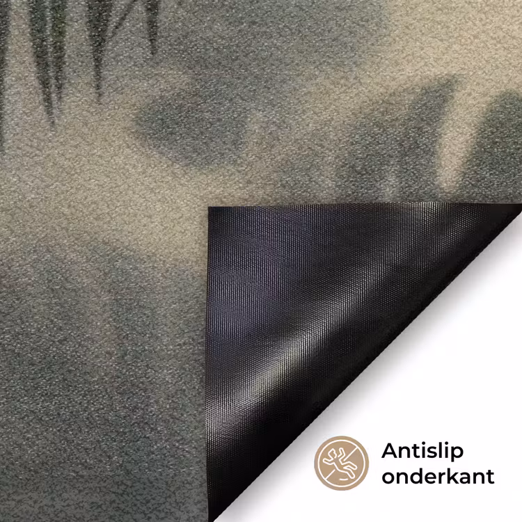 Planten - Bladeren - Schaduwen - Groen - Modern Deurmat klein -antislip_NL