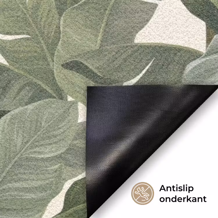 Planten - Bladeren - Tropisch - Groen Deurmat klein -antislip_NL