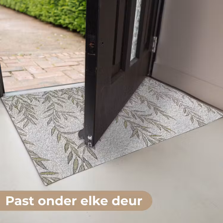 Planten - Mozaïek - Patroon - Groen - Blauw Deurmat klein -USP_NL