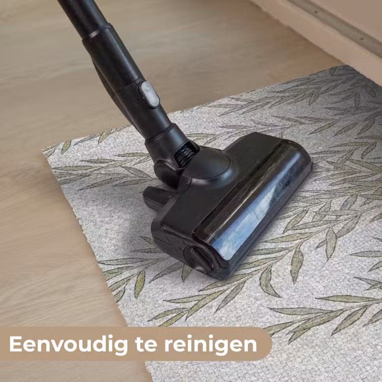Planten - Mozaïek - Patroon - Groen - Blauw Deurmat klein -reinigen_NL