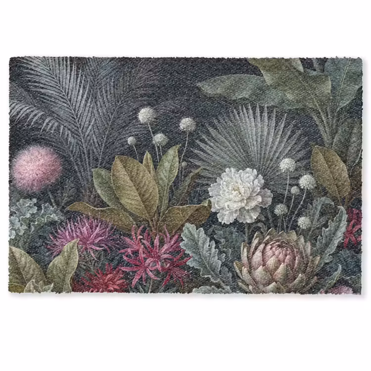 Planten - Tropisch - Botanisch - Donker - Groen Deurmat klein -zkaufland3d