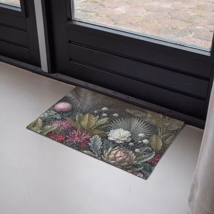 Planten - Tropisch - Botanisch - Donker - Groen Deurmat klein -sfeer2