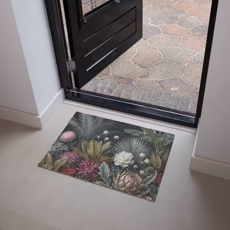 Planten - Tropisch - Botanisch - Donker - Groen Deurmat klein -sfeer5