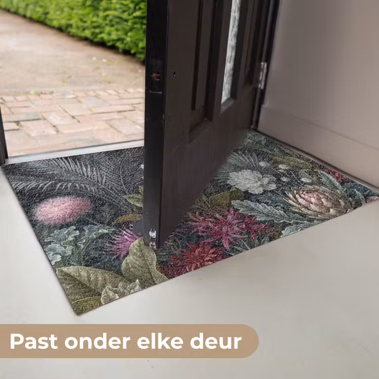 Planten - Tropisch - Botanisch - Donker - Groen Deurmat klein -USP_NL