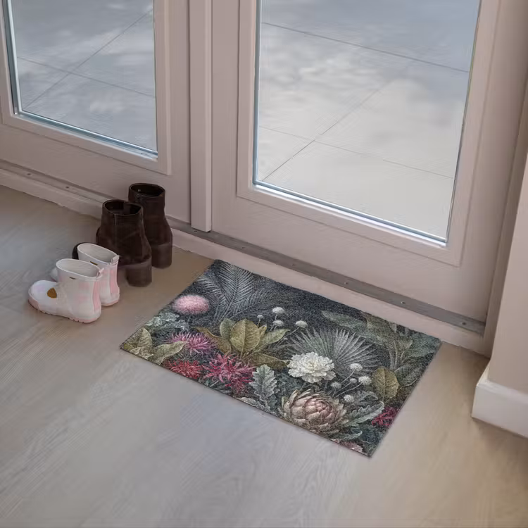 Planten - Tropisch - Botanisch - Donker - Groen Deurmat klein -sfeer3