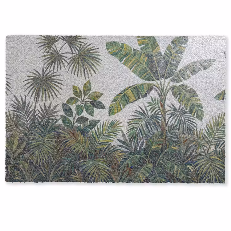 Planten - Tropisch - Mozaïek - Groen - Natuur Deurmat klein -zkaufland3d