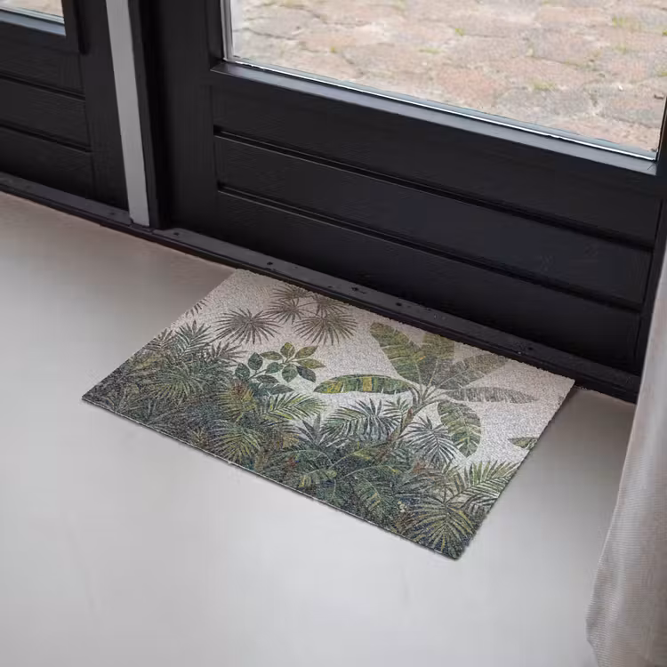 Planten - Tropisch - Mozaïek - Groen - Natuur Deurmat klein -sfeer2
