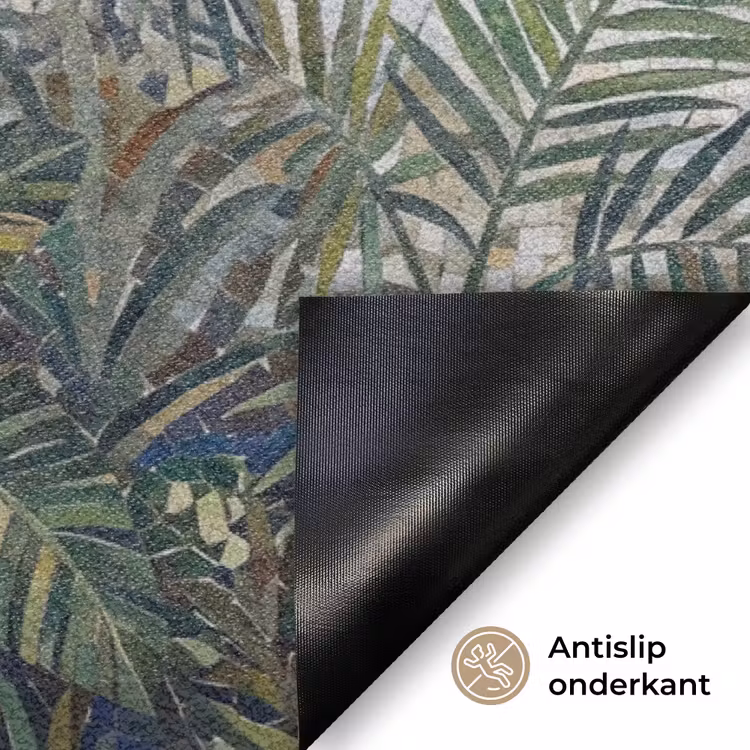 Planten - Tropisch - Mozaïek - Groen - Natuur Deurmat klein -antislip_NL