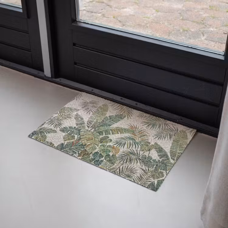 Planten - Tropisch - Mozaïek - Natuur - Groen Deurmat klein -sfeer2