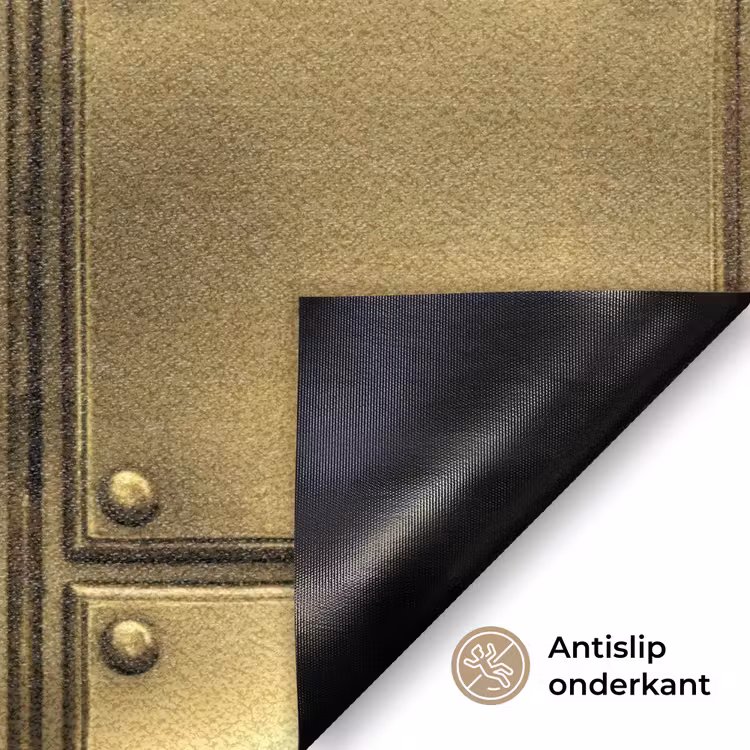 Platen - Industrieel - Stoer - Goud Deurmat klein 898 -antislip_NL