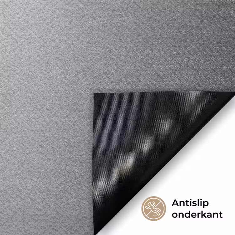 Poedel - Spiegel - Zwart - Wit Deurmat klein -antislip_NL