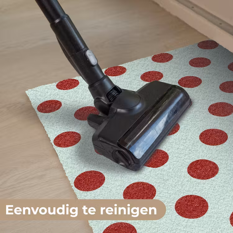 Polka - Dots - Rood Deurmat klein 898 -reinigen_NL