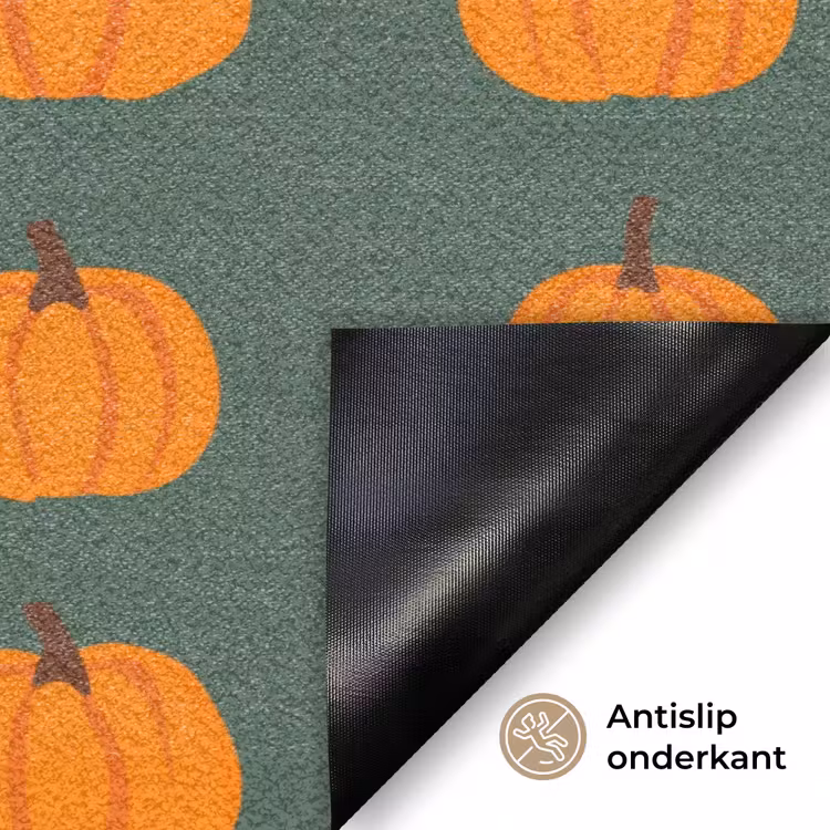Pompoen - Patroon - Oranje Deurmat klein 898 -antislip_NL