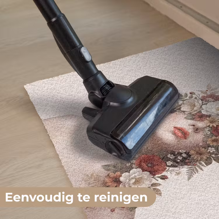 Portret - Bloemen - Cremé Deurmat klein -reinigen_NL