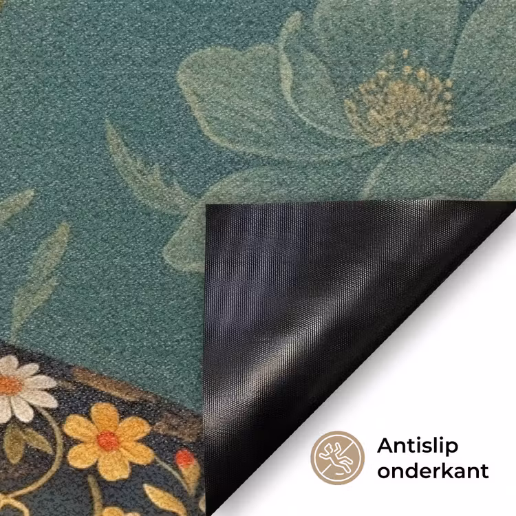 Portret - Vrouw - Kleurrijk - Expressief Deurmat klein -antislip_NL